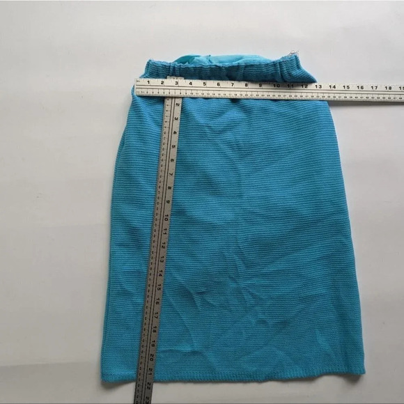 Vintage Pencil Skirt Teal Blue Homemade  Woman's - Picture 2 of 4
